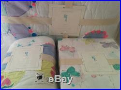 Nwt 5p Pottery Barn Kids Lucy Butterfly Twin Quilt Standard Sham