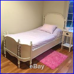 pottery barn white twin bed