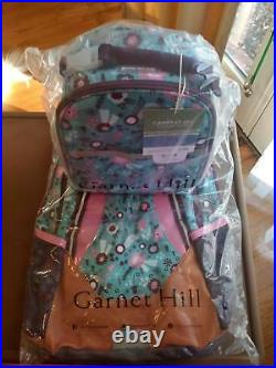 $114 Garnet Hill Flower LARGE BACKPACK + LUNCH BOX + BUTTERFLY BAG Pottery barn