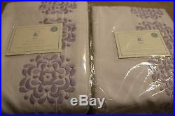 2 New Pottery Barn Kids Mia Blackout Lined Curtains Panels 96 Lavender