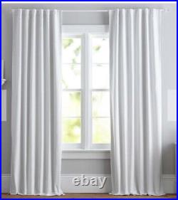 2 Pkg Pottery Barn Kids Evelyn Blackout Drape Single Panel Curtain White 54x108