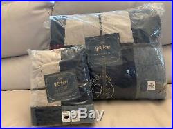 2pc POTTERY BARN KIDS HARRY POTTER PATCHWORK QUILT & EURO SHAM TWIN