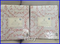 2pc Pottery Barn Kids Sweet Flower Blackout Panels Drapes CurtaIns 84 Pink