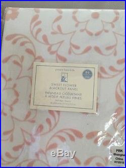 2pc Pottery Barn Kids Sweet Flower Blackout Panels Drapes CurtaIns 84 Pink