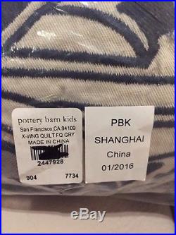 3pc Pottery Barn Kids Star Wars x-wing TIE fighter Quilt Euro Shams Full Queen