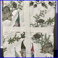 4 PC Pottery Barn FOREST GNOME Organic Cotton Sheet Set CAL KING Sheets NEW