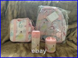 4 Pottery Barn Kids DISNEY PRINCESS SMALL Backpack LunchBox Water Bottle Thermos