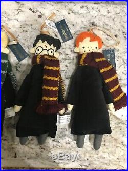 4 Pottery Barn Kids Harry Potter Hermione Ron Draco Christmas Ornaments Holiday