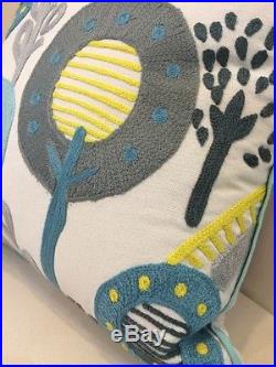 4P Pottery Barn Kids Baby DASH Nursery Quilt Bumper Sheet Decorative Pillow Set