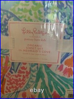 4pc Pottery Barn Kids Lilly Pulitzer Mermaids Cove Full Sheet Set Sheets New