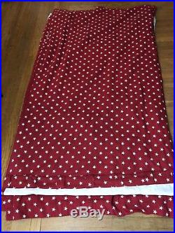 5 Pottery Barn Kids Red Stars Blackout Panels 44 x 84 Curtains RARE