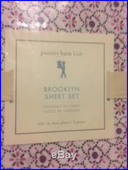 7pc FULL Pottery Barn Kids Brooklyn Paisley Duvet Sheets Standard Shams Lavender