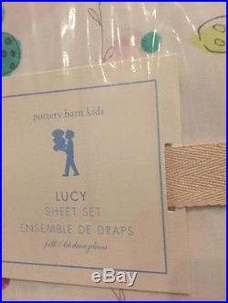 7pc Pottery Barn Kids Lucy Butterfly Full Quilt, 2 standard shams, Sheet Set F New