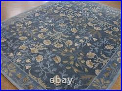 8' x 10' Pottery Barn Adeline Rug Blue New Hand Tufted Wool Carpet