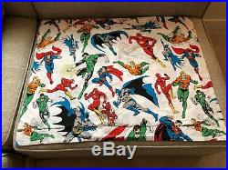 8pc Pottery Barn Kids Full/Queen Justice League Quilt & 3 Euro Shams/4 Standard