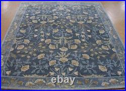 9' x 12' Pottery Barn Adeline Rug Blue New Hand Tufted Wool Carpet
