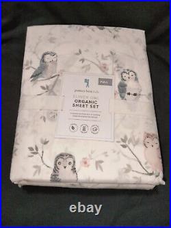 BNWT Pottery Barn Kids Elinor Owl organic sheet set in full
