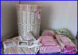 Cute Pottery Barn Kids Bathroom Hamper Shower Curtain Wall Striped Towels Set