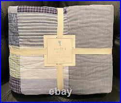 EUC Pottery Barn Kids Hayden Quilt Classic Plaid Stripe Patch Full/Queen