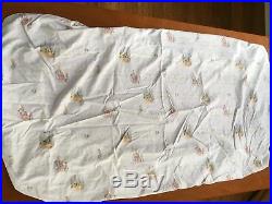EUC Pottery Barn Peter Rabbit Crib QUILT set, Pillow, sheets x 2, skirt, bumper