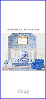 EUC Pottery Barn x Lilly Pulitzer Elephant Bazaar Nursery Set