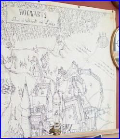 Harry Potter Pottery Barn Kids New NWT Marauders Map Hogwarts Castle Canvas Art