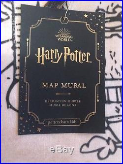 Harry Potter Pottery Barn Kids New NWT Marauders Map Hogwarts Castle Canvas Art