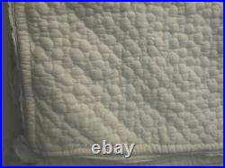 LOT OF 3 Pottery Barn white cotton quilted standard pillow shams