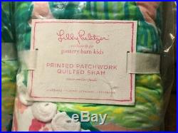 Lilly Pulitzer Party Patchwork Quilt Pottery Barn Kids F/Q + 2 Std shams NEW