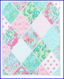 Lilly Pulitzer Pottery Barn Kids PATCHWORK QUILT FULL/QUEEN EUC