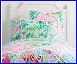 Lilly Pulitzer Pottery Barn Kids PATCHWORK QUILT FULL/QUEEN NEW