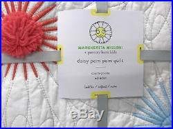 NEW Pottery Barn KIDS Margherita Missoni Pom Pom Daisy Baby Crib Quilt & Bumper