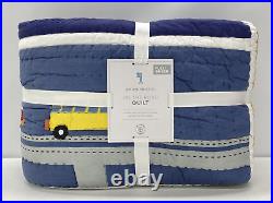 NEW Pottery Barn KIDS On The Road FULL/QUEEN QuiltBlue Multi