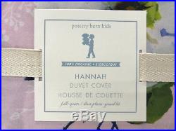 NEW Pottery Barn KIDS Organic Hannah Floral FULL/QUEEN Duvet CoverLIGHT PINK