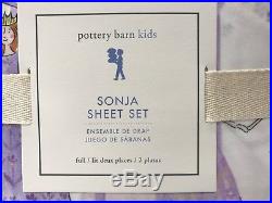 NEW Pottery Barn KIDS Sonja Princess FULL Sheet Set withPillowcases, PINK