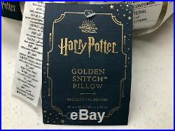NEW Pottery Barn KIDS TEEN Harry Potter Golden Snitch Shaped 18x10 Pillow