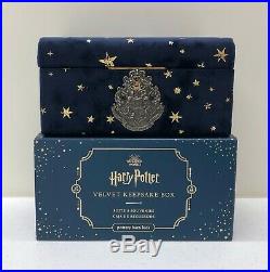 NEW Pottery Barn KIDS TEEN Harry Potter Hogwarts Gold Stars Navy Keepsake Box