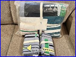 NEW Pottery Barn Kids Airplane Icon Full/Queen Quilt and Standard Shams