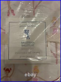 NEW Pottery Barn Kids BALLERINA Queen Sheet Set GIRLS/PINK dancer SOLD OUT