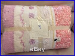 NEW Pottery Barn Kids Bailey Full/Queen Quilt Coral Lavender