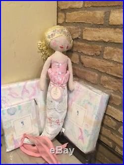 NEW Pottery Barn Kids Bailey Mermaid Twin Duvet Cover Sheet Set Sham Pillow