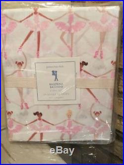 NEW Pottery Barn Kids Ballerina Twin Sheet Set White Ruffle Duvet Sham Set
