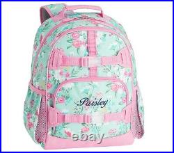 NEW Pottery Barn Kids Bouquets Large Backpack & Lunch Box, Aqua/Pink