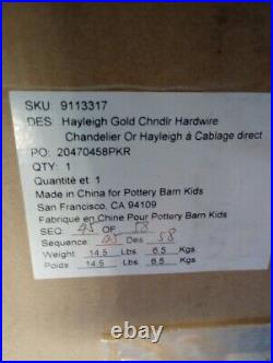 NEW Pottery Barn Kids Chandelier Crystal Gold Hayleigh 9113317 Retired PBK