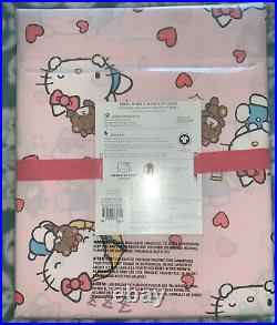 NEW Pottery Barn Kids Hello Kitty Full Queen Duvet Cover & Shams 3 Pieces NWT