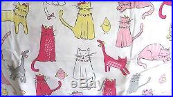 NEW Pottery Barn Kids KITTY Quilt Full Kitty Sheet Set 2 Euro Shams 7pc PINK