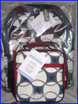 NEW Pottery Barn Kids LARGE Baseball Backpack + CLASSIC LUNCH BOX