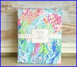 NEW Pottery Barn Kids Lilly Pulitzer Mermaid Cove Organic QUEEN Sheet Set NWT