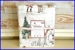 NEW Pottery Barn Kids Merry Santa Organic Cotton FULL Sheet Set Christmas NWT