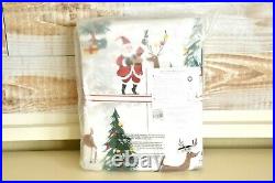NEW Pottery Barn Kids Merry Santa Organic Cotton FULL Sheet Set Christmas NWT